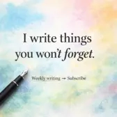 As I write it...