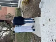 Mom taking a walk outside