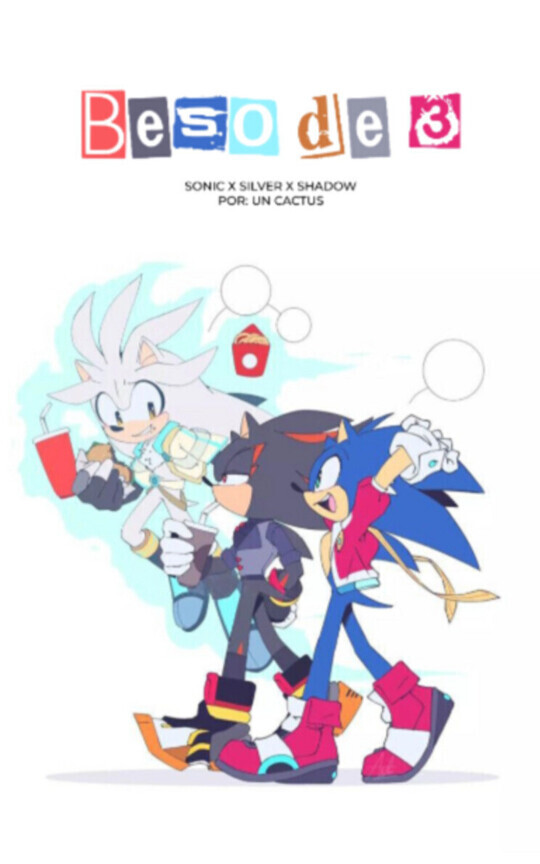 ¿Beso de 3? | Sonic x Silver x Shadow