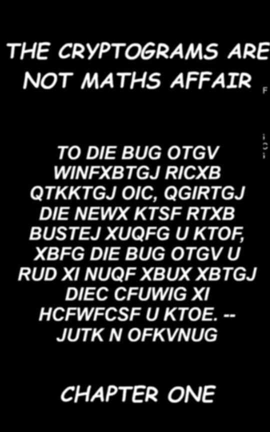 THE CRYPTOGRAMS ARE NOT MATHS AFFAIR