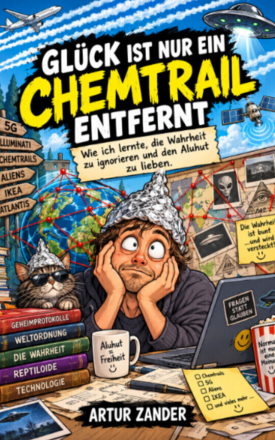 Glück ist nur ein Chemtrail entfernt – Wie ich lernte, die Wahrheit zu ignorieren und den Aluhut zu lieben