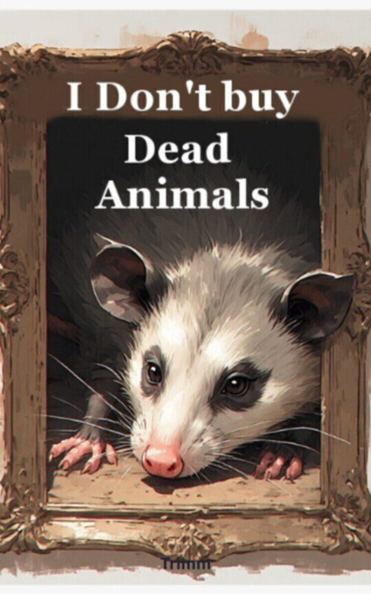 I don’t buy dead animals