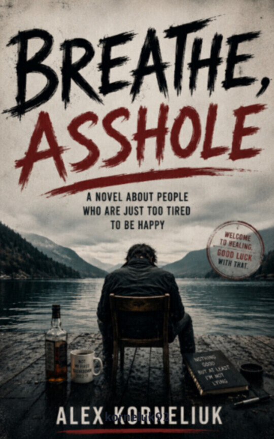 BREATHE, ASSHOLE. A novel about people who are just too tired to be happy