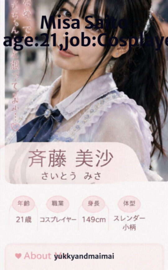 Misa Saito age:21,job:Cosplayer