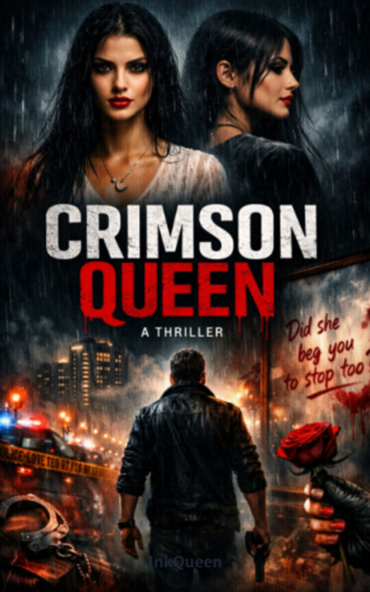 “She leaves behind crimson roses… and men who never thought justice would find them.”