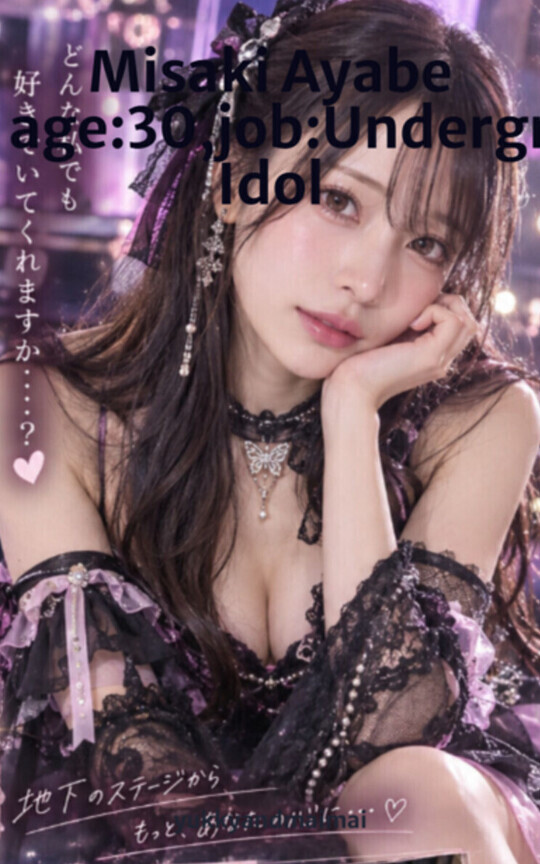 Misaki Ayabe age:30,job:Underground Idol