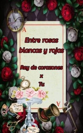 Entre rosas blancas y rojas.