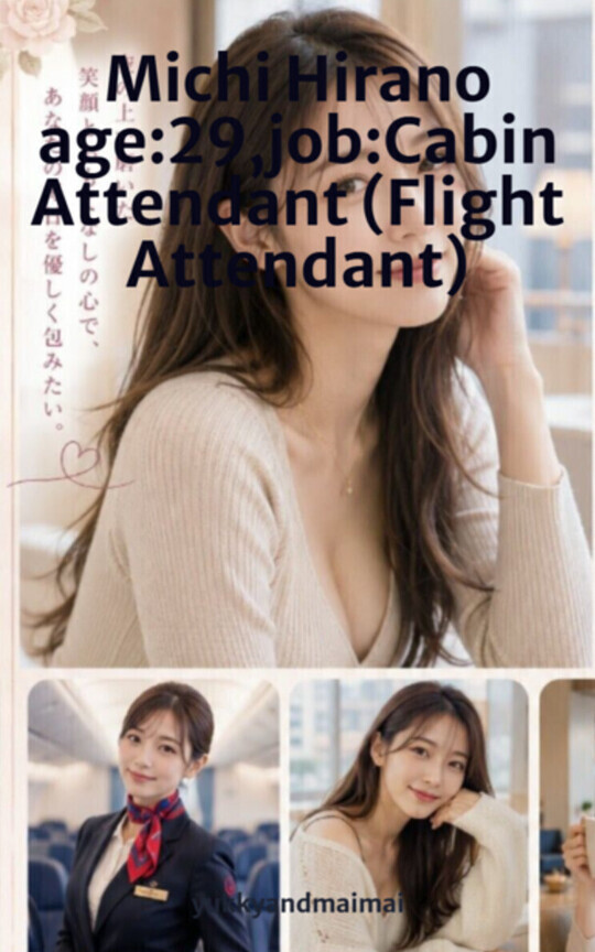 Michi Hirano age:29,job:Cabin Attendant (Flight Attendant)