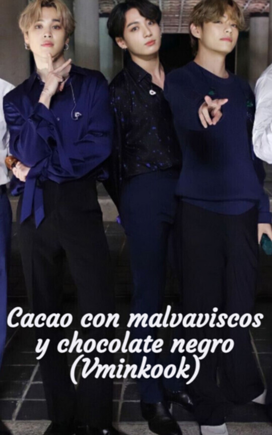 Cacao con malvaviscos y chocolate negro (Vminkook)