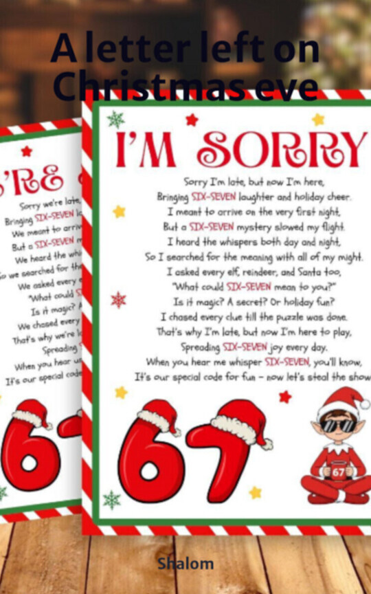 A letter left on Christmas eve