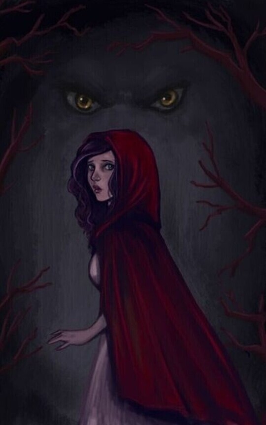 Little red riding the wolf