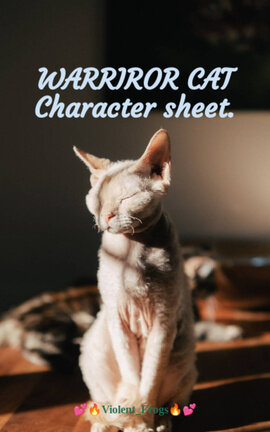 WARRIROR CAT Character sheet.