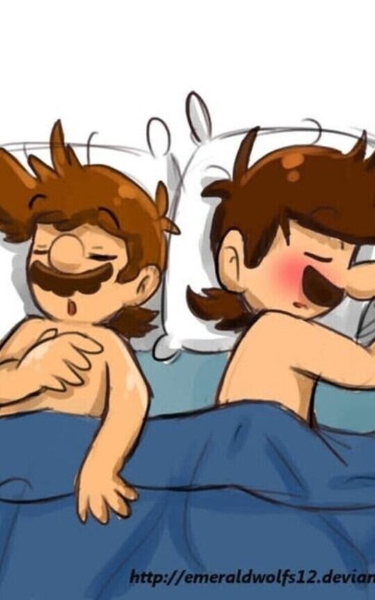 Juegos privados entre hermanos (Mario x Luigi)