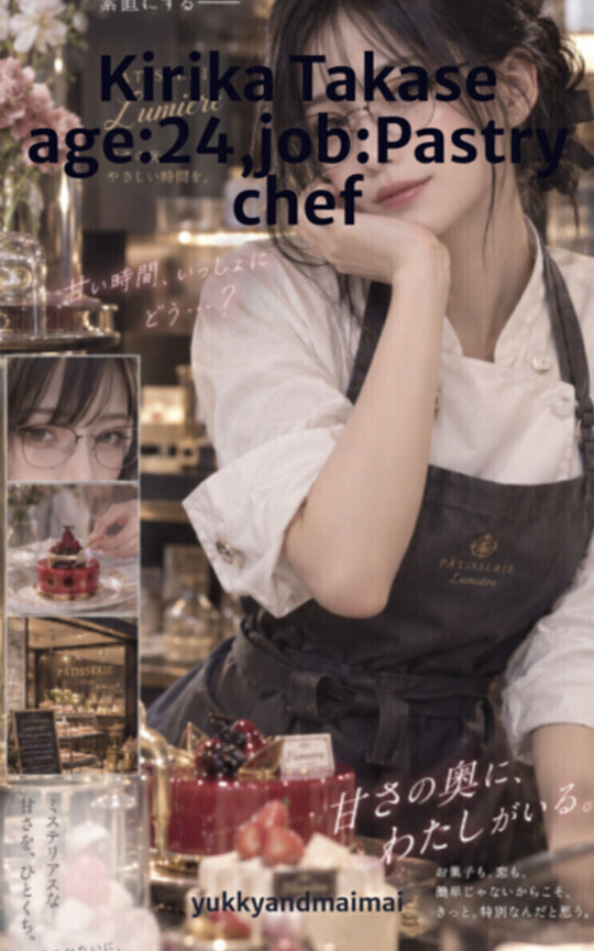 Kirika Takase age:24,job:Pastry chef